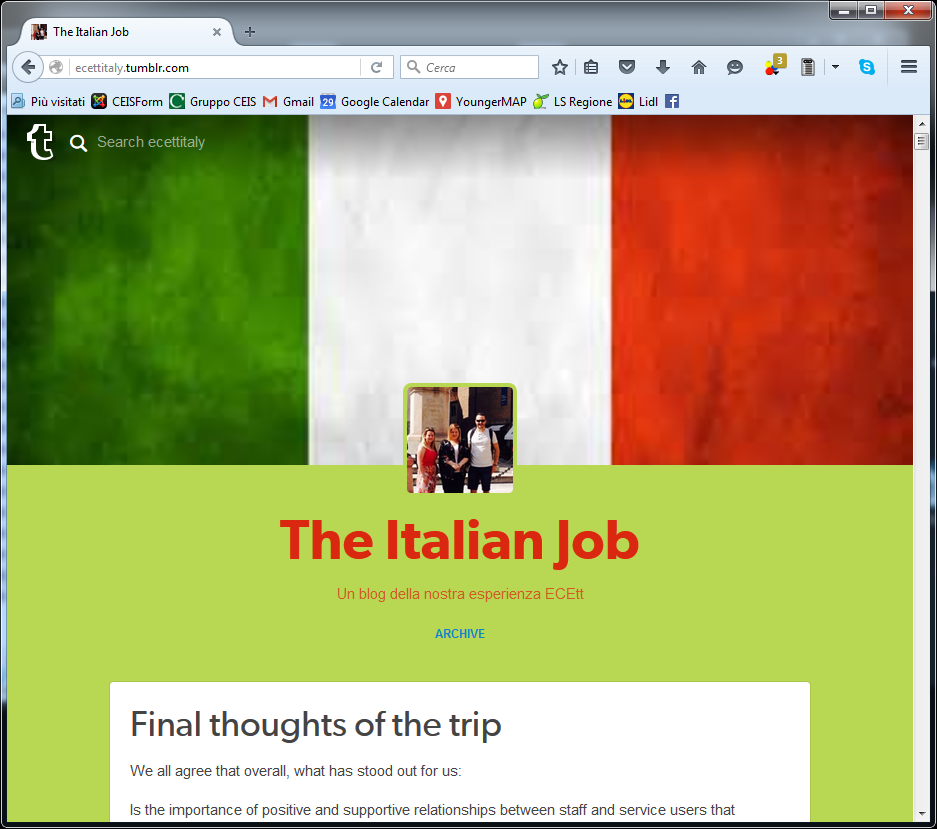 Blog "The Italian Job".